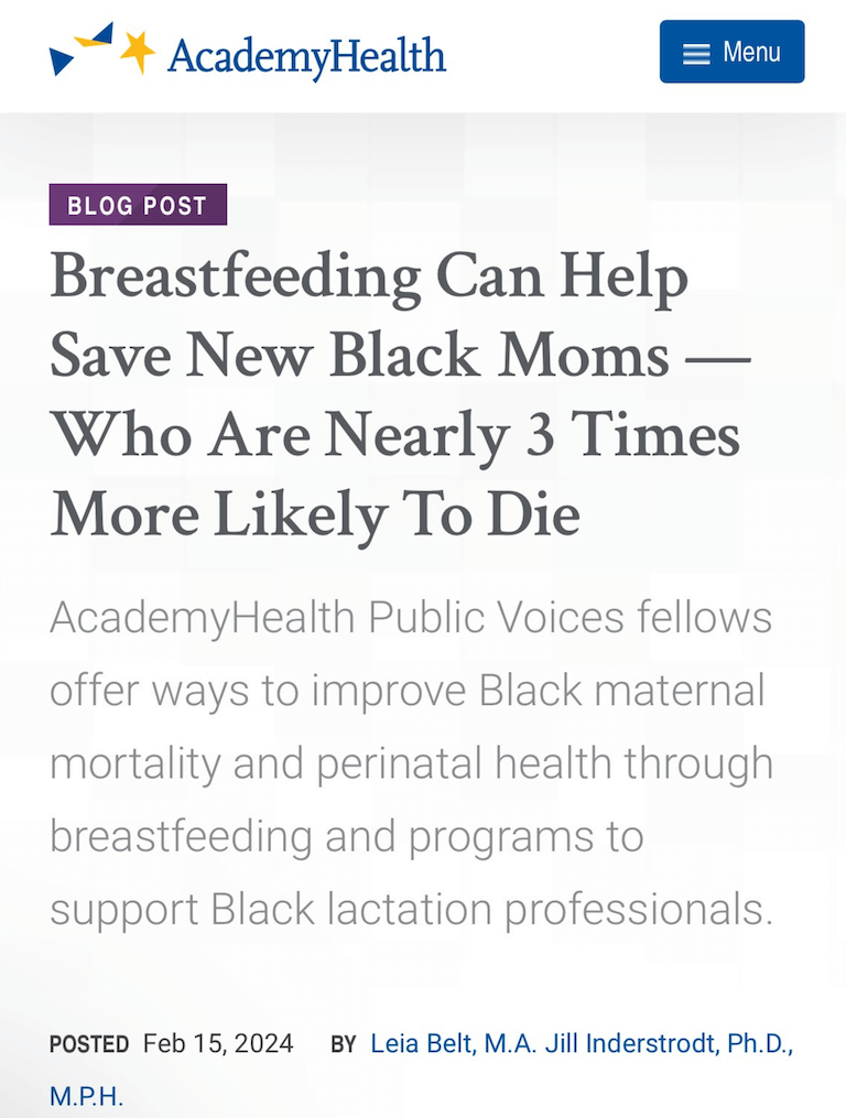 Breastfeeding Can Help Save New Black Moms — Who Are Nearly 3 Times More Likely To Die